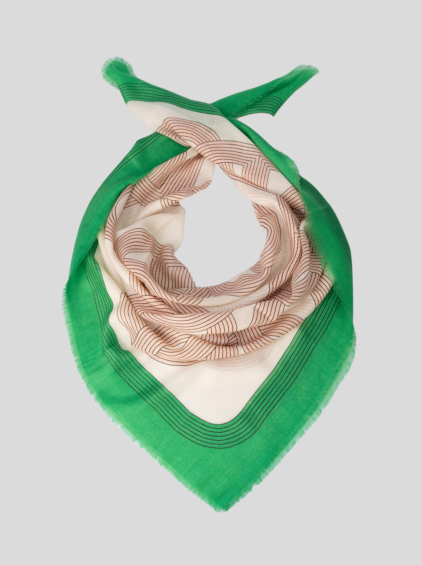 Scarf with pink image 1
