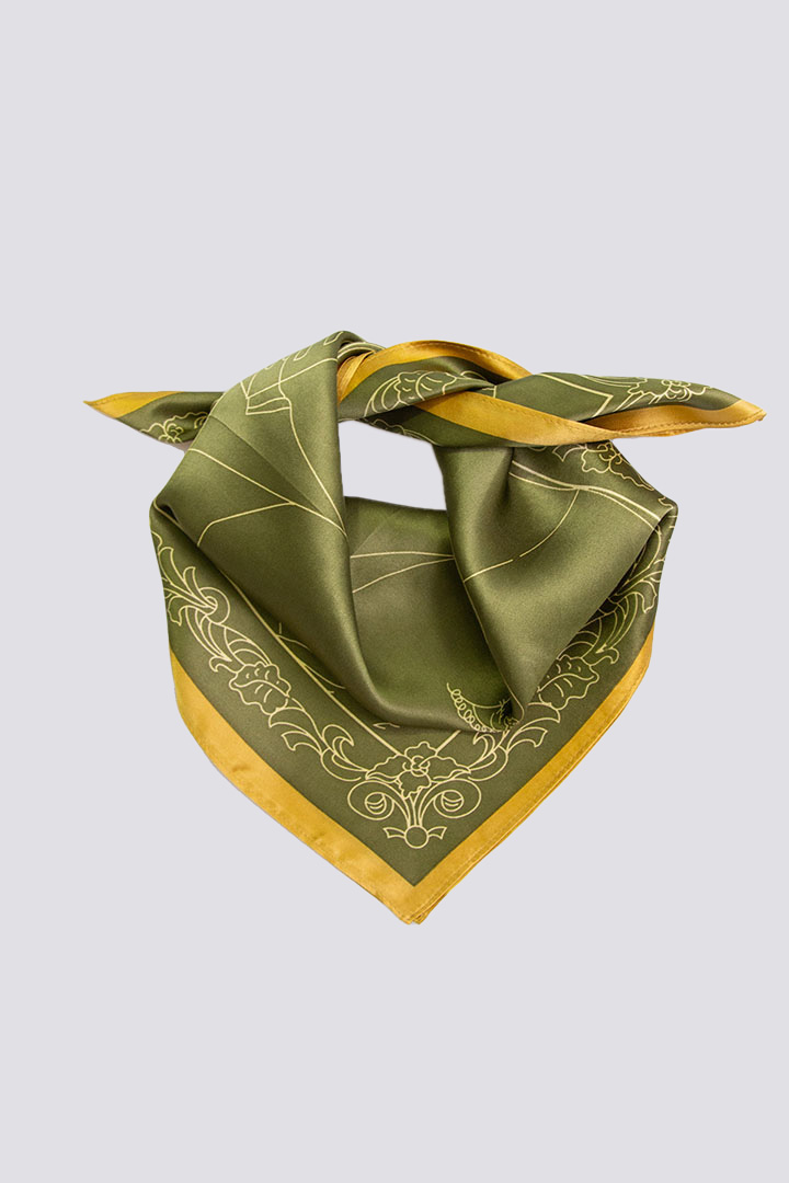 Silk scarf with pattern image 1