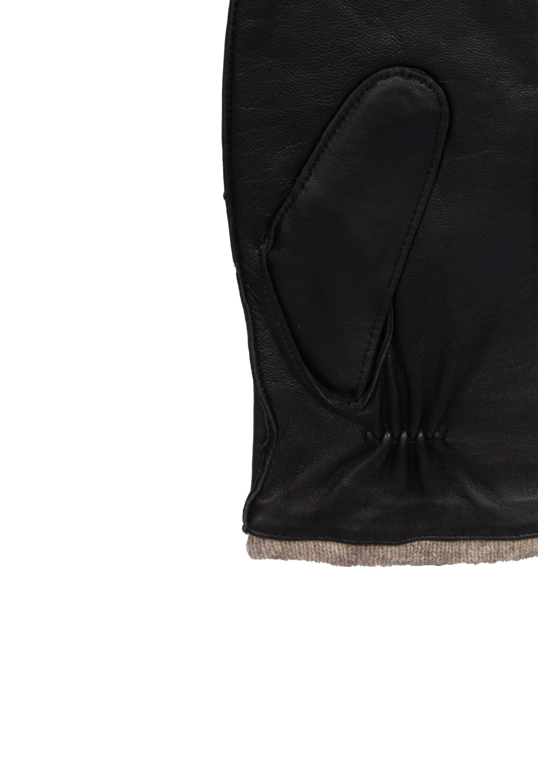 Black leather gloves with one finger image 4
