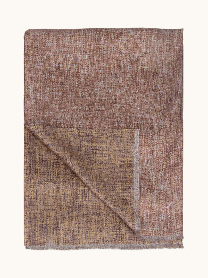 Warm wool scarf in shades of brown 70cm x 180cm image 2