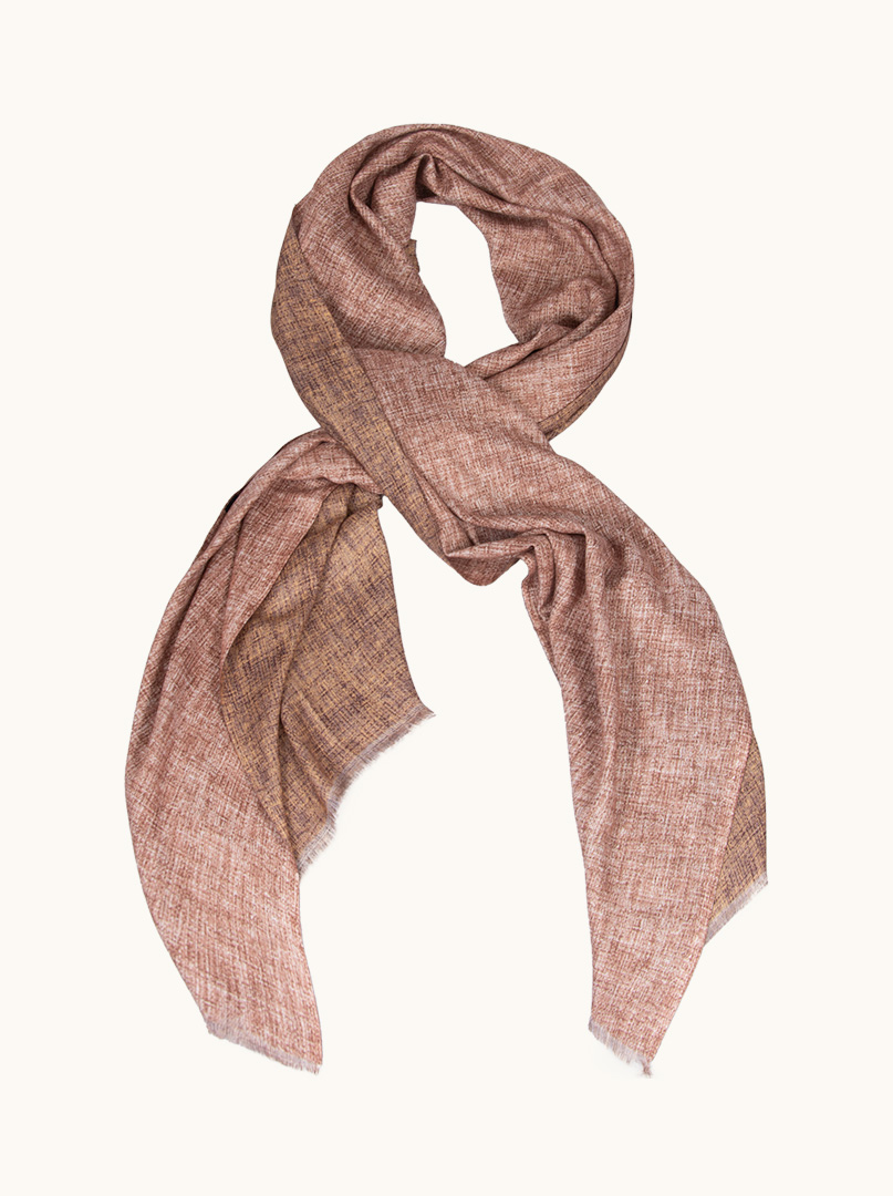 Warm wool scarf in shades of brown 70cm x 180cm image 1