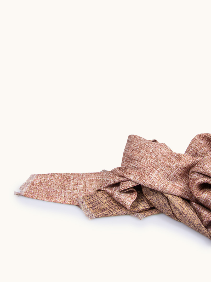 Warm wool scarf in shades of brown 70cm x 180cm image 3