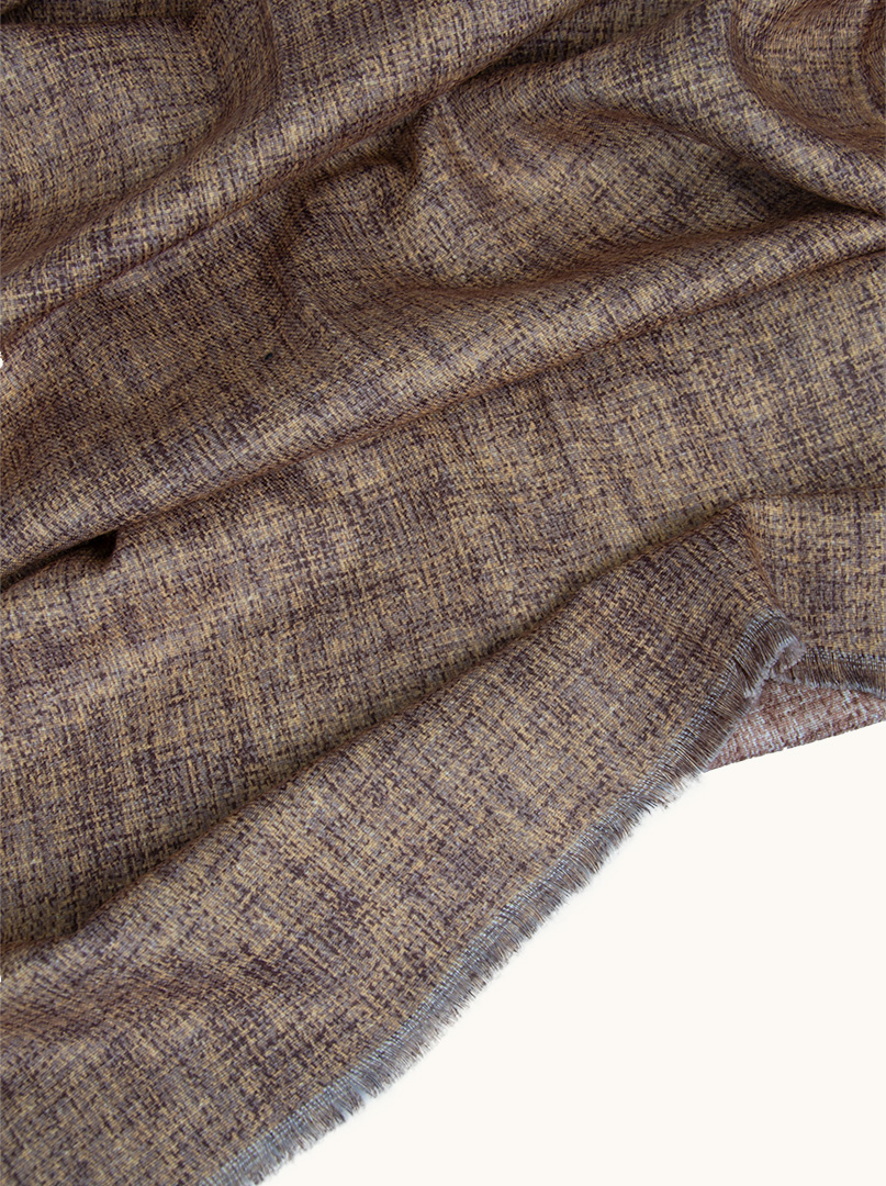 Warm wool scarf in shades of brown 70cm x 180cm image 4