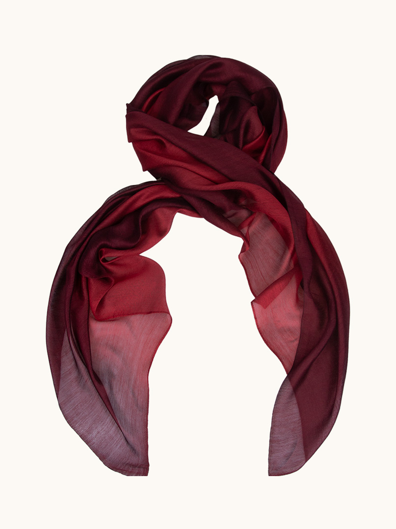 Evening shawl shaded Burgundy-red 80 cm x 190 cm image 1