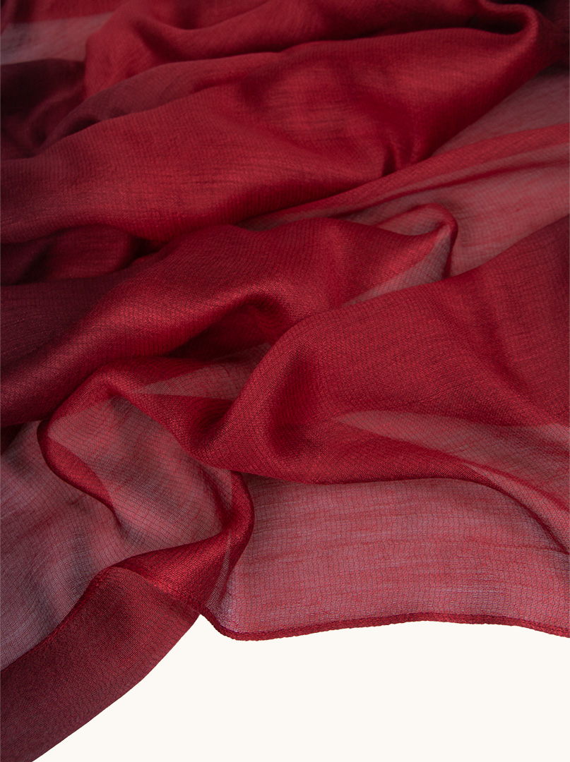 Evening shawl shaded Burgundy-red 80 cm x 190 cm image 3