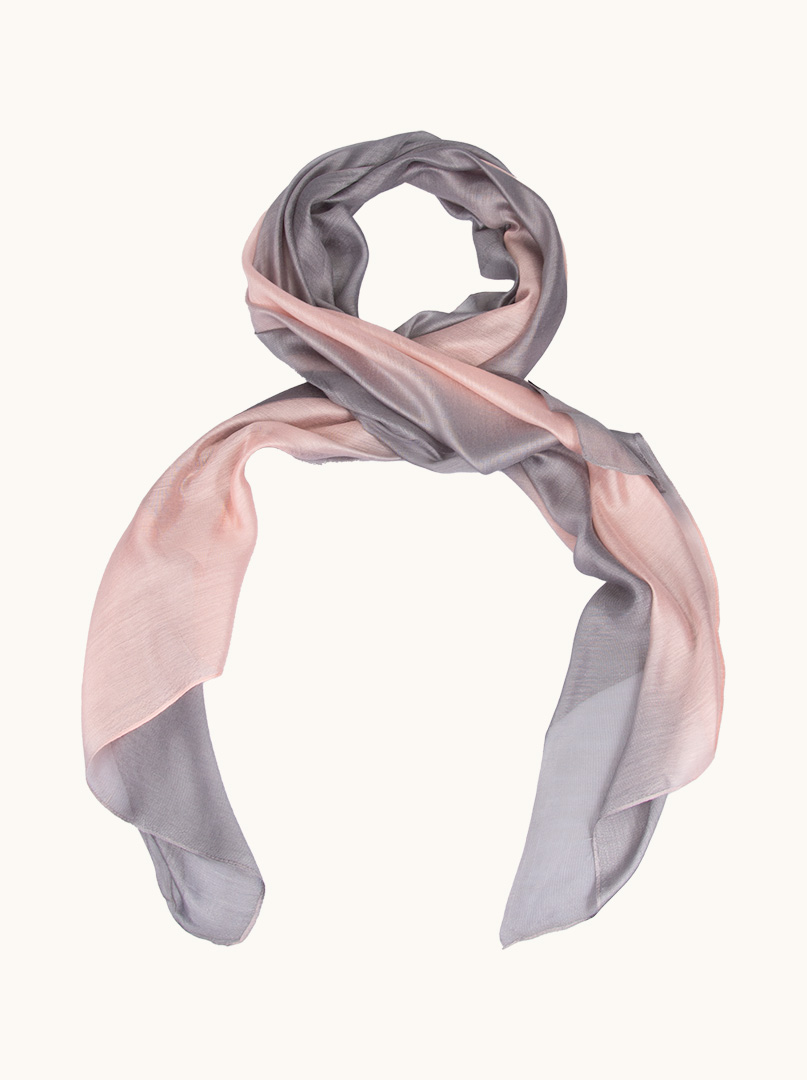 Evening shawl shaded pink-gray 80 cm x 190 cm image 1