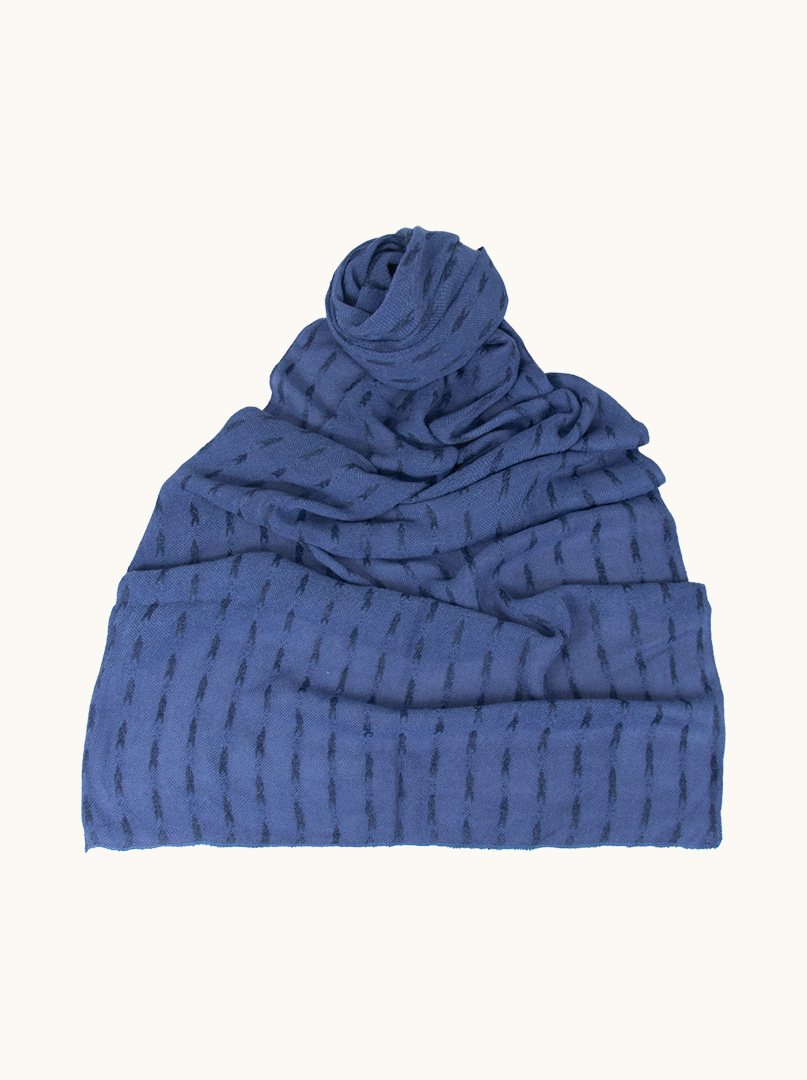 Warm blue scarf 75cm x 210cm image 1