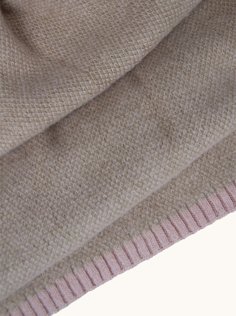 Large pink and beige scarf 230cm x 70cm image 4