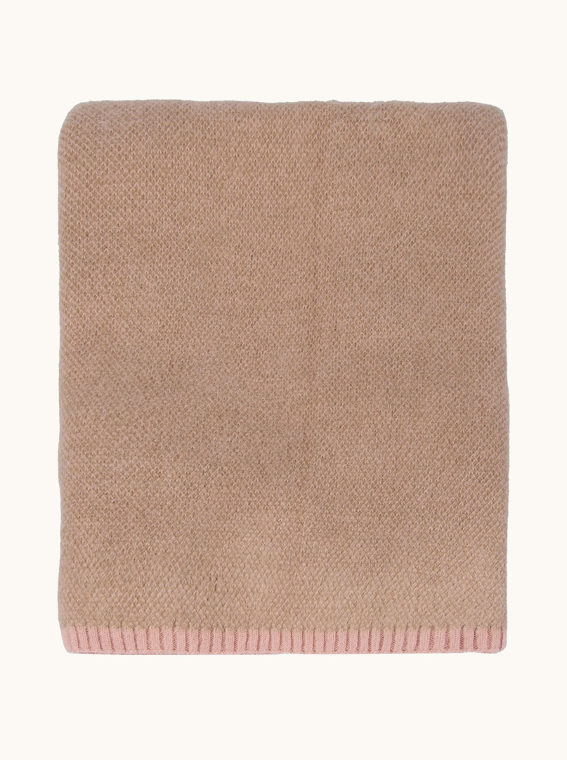 Large pink and beige scarf 230cm x 70cm image 3