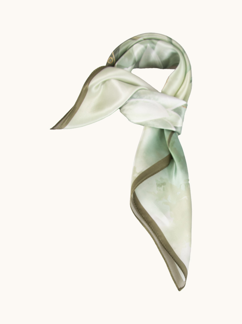 Lotus Whisper silk scarf 68cm x 68cm image 1