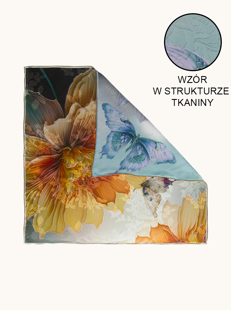 Lotus Whisper silk scarf 68cm x 68cm image 4