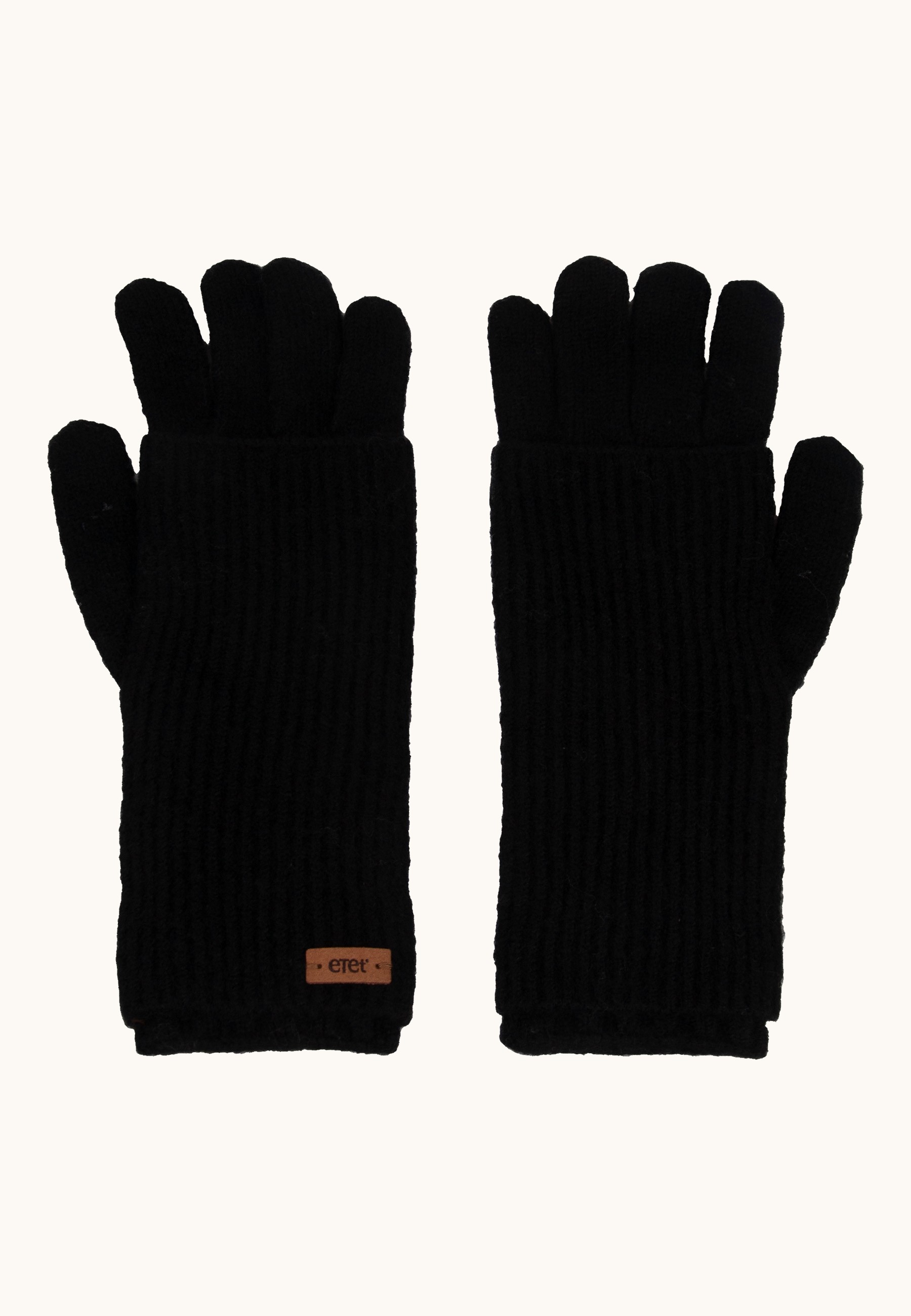 Wool gloves in black with insulator image 1