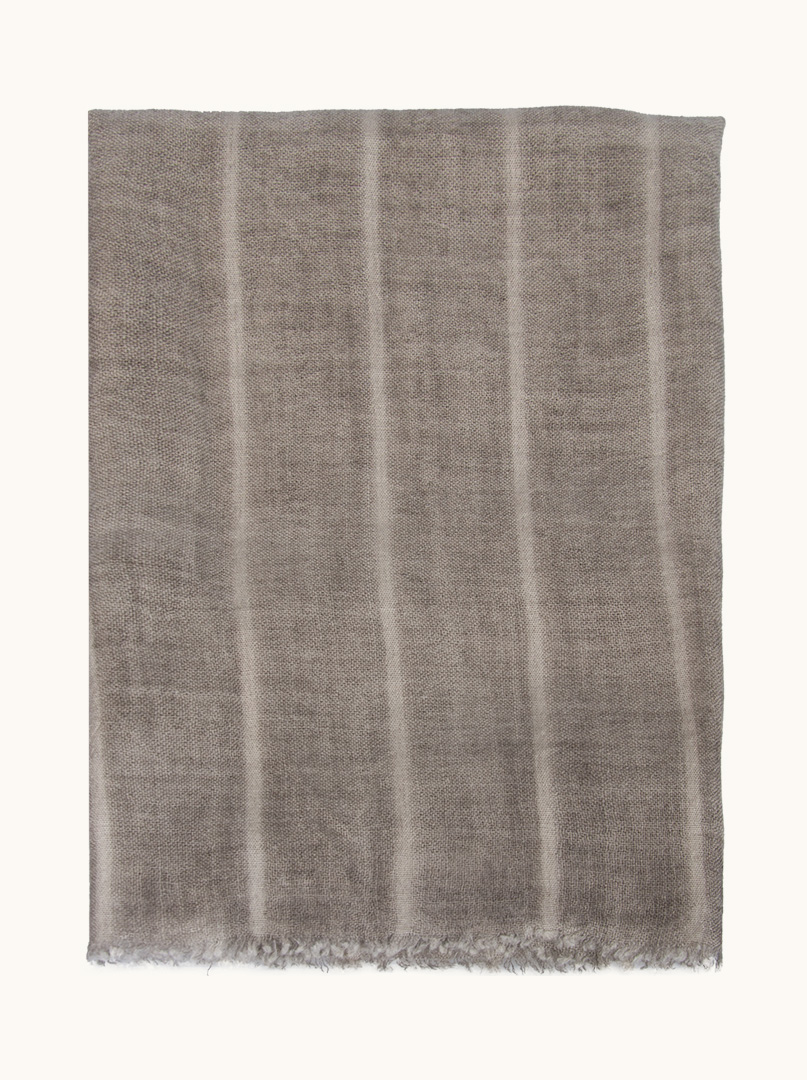 Wool striped scarf 90 cm x 200 cm image 2