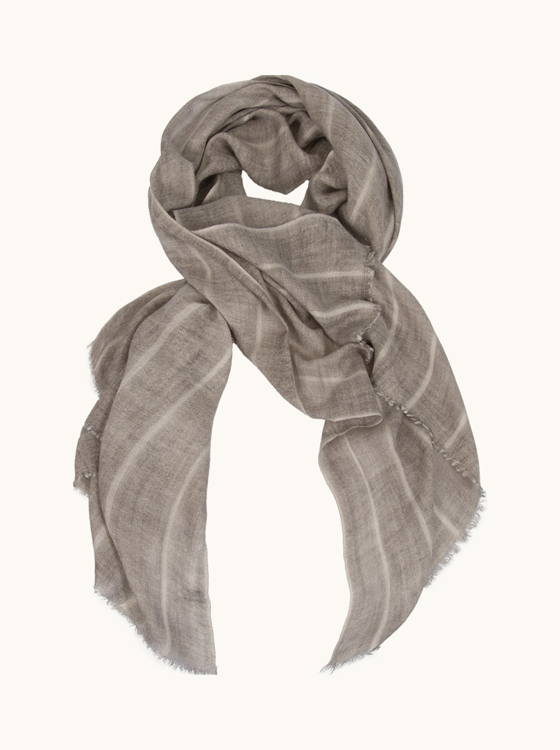 Wool striped scarf 90 cm x 200 cm image 1