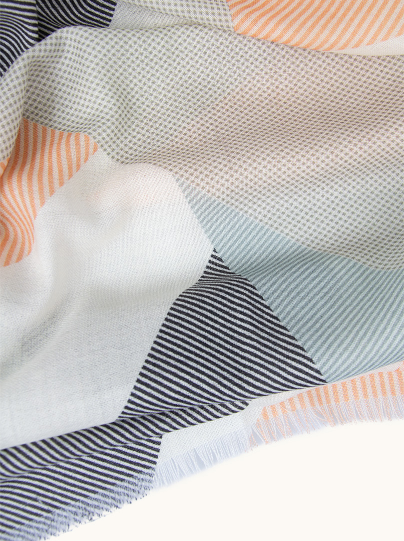 Scarf 100% wool geometric minimalism 95 cm x 210 cm image 3