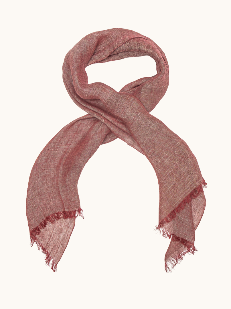 Linen shawl in faded pink 70cm x 180cm image 1