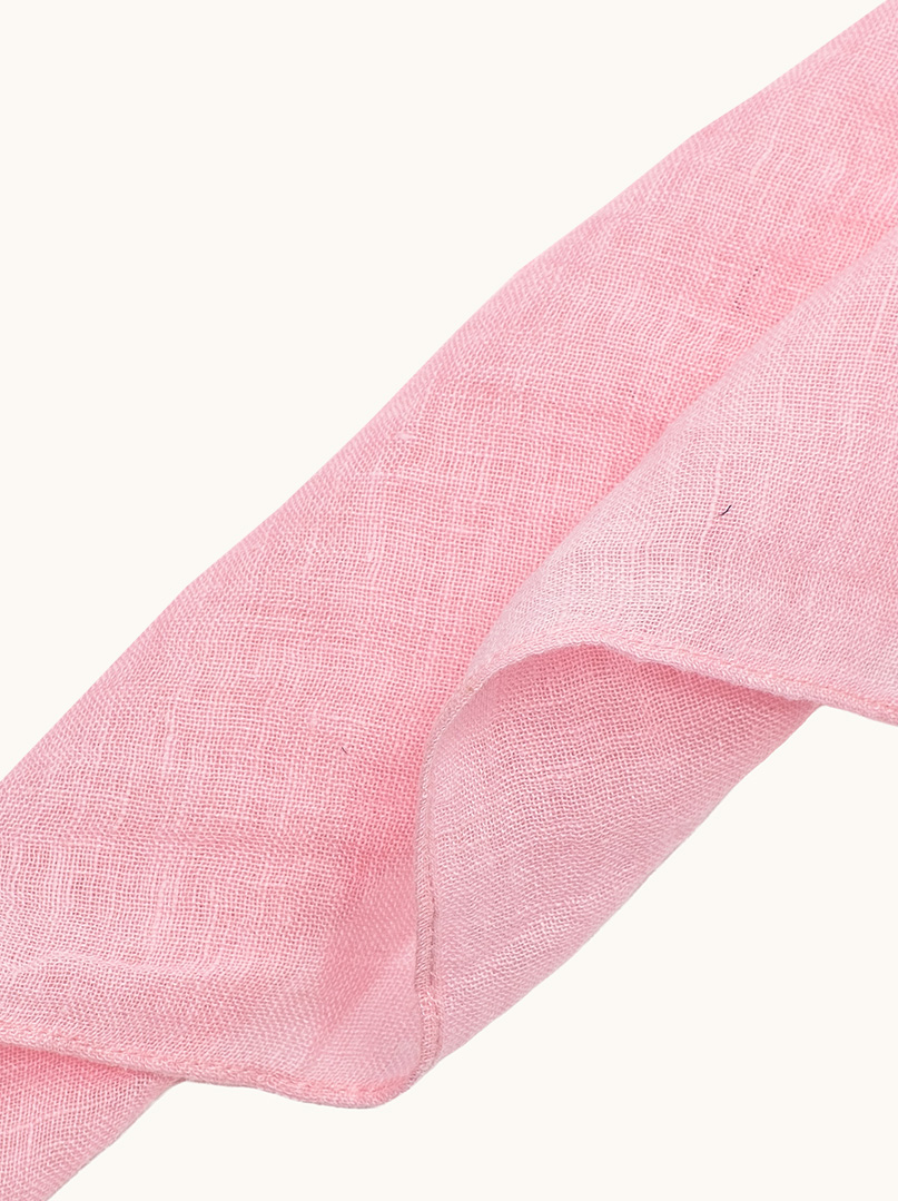 Light linen scarf with fringes, salmon, 55cm x 180cm image 4