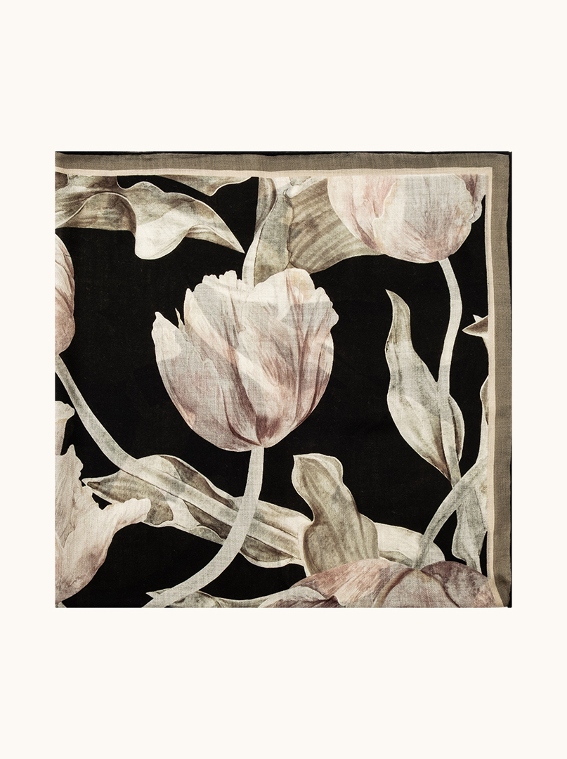 NOTTURNA wool scarf, 100x100 cm, PREMIUM image 3