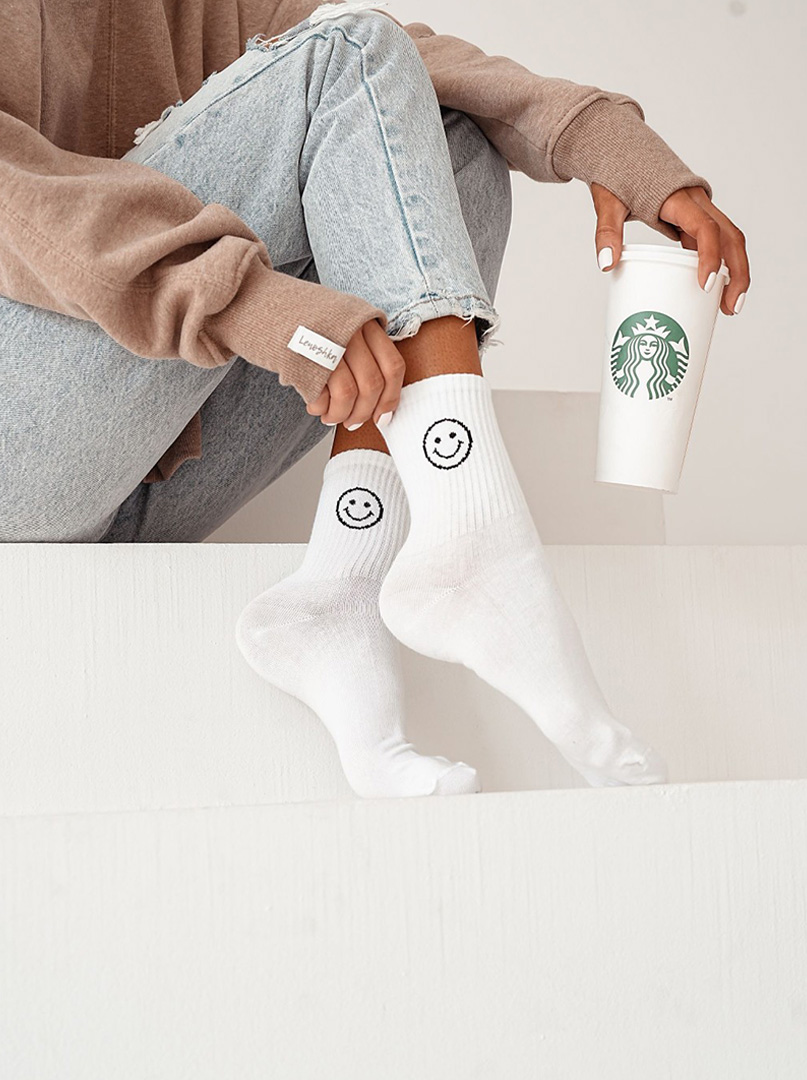 Women's cotton striped socks image 1
