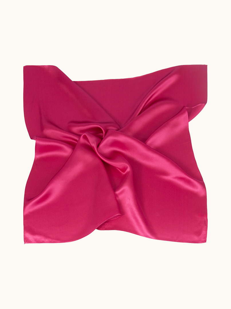 Raspberry silk gavroche 53 cm x 53 cm image 2