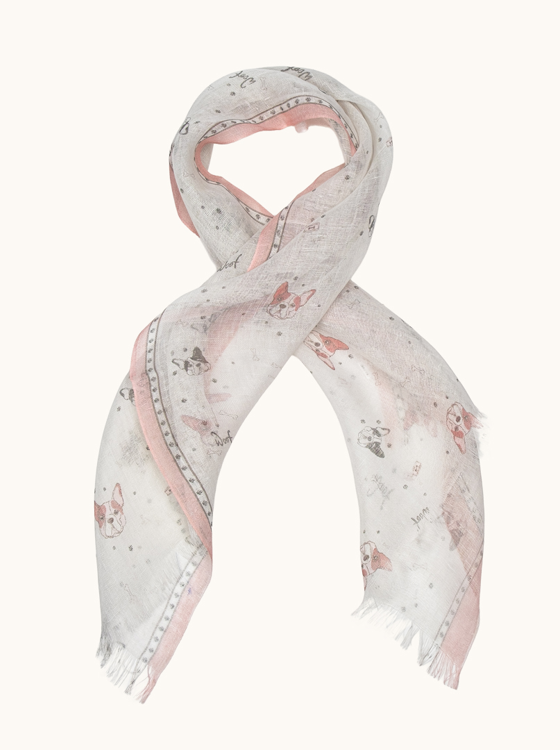Light linen pastel shawl 60cm x180cm image 1