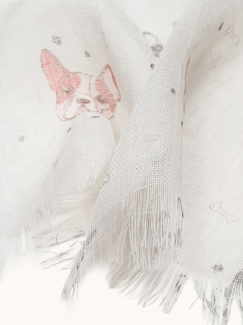 Light linen pastel shawl 60cm x180cm image 3