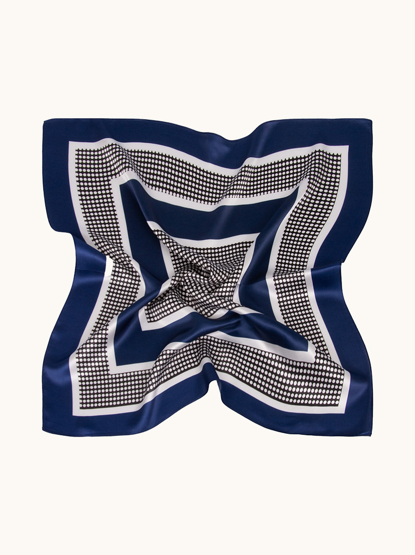 Silk scarf geometric classic 70cm x 70cm image 2