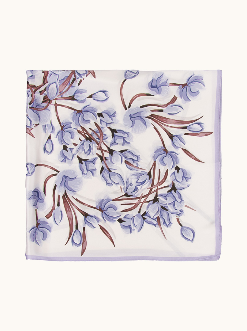Silk scarf Lilac finesse 90cm x 90cm image 2