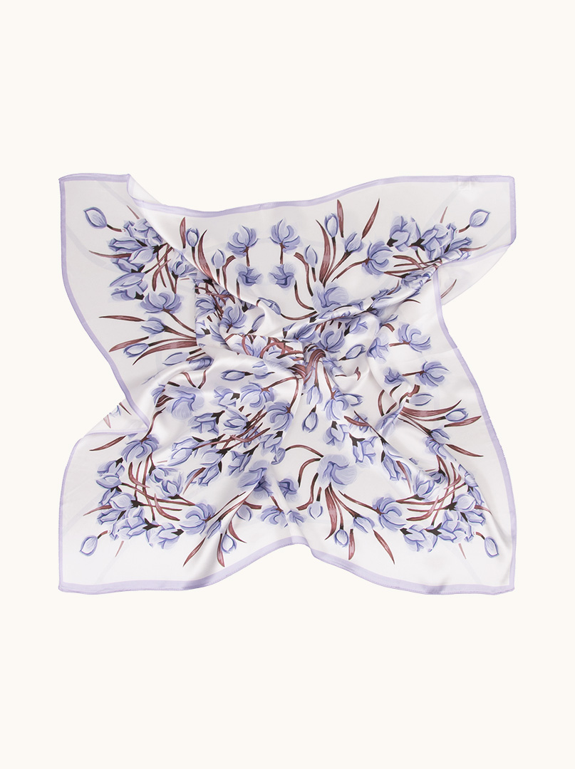 Silk scarf Lilac finesse 90cm x 90cm image 4