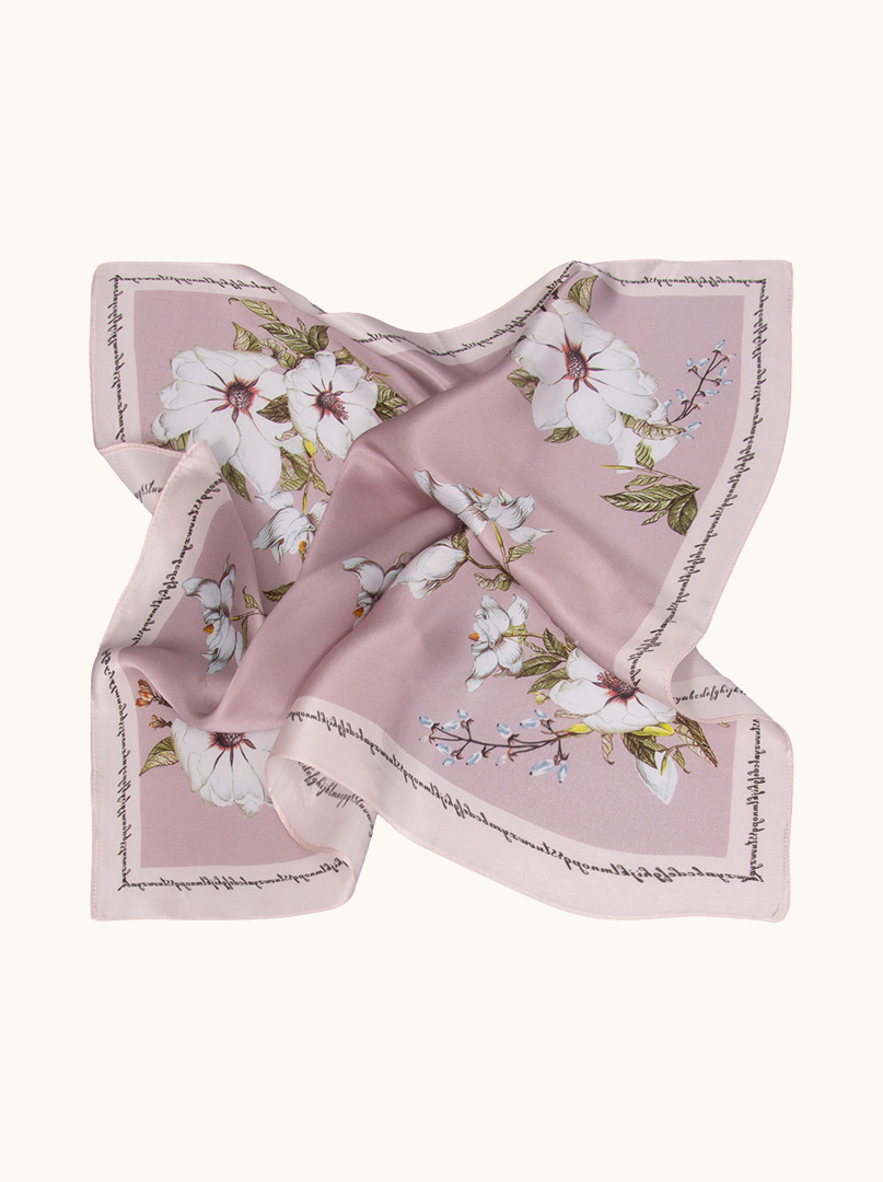 Silk gavroshka Romantic magnolia 53 cm x 53 cm image 2