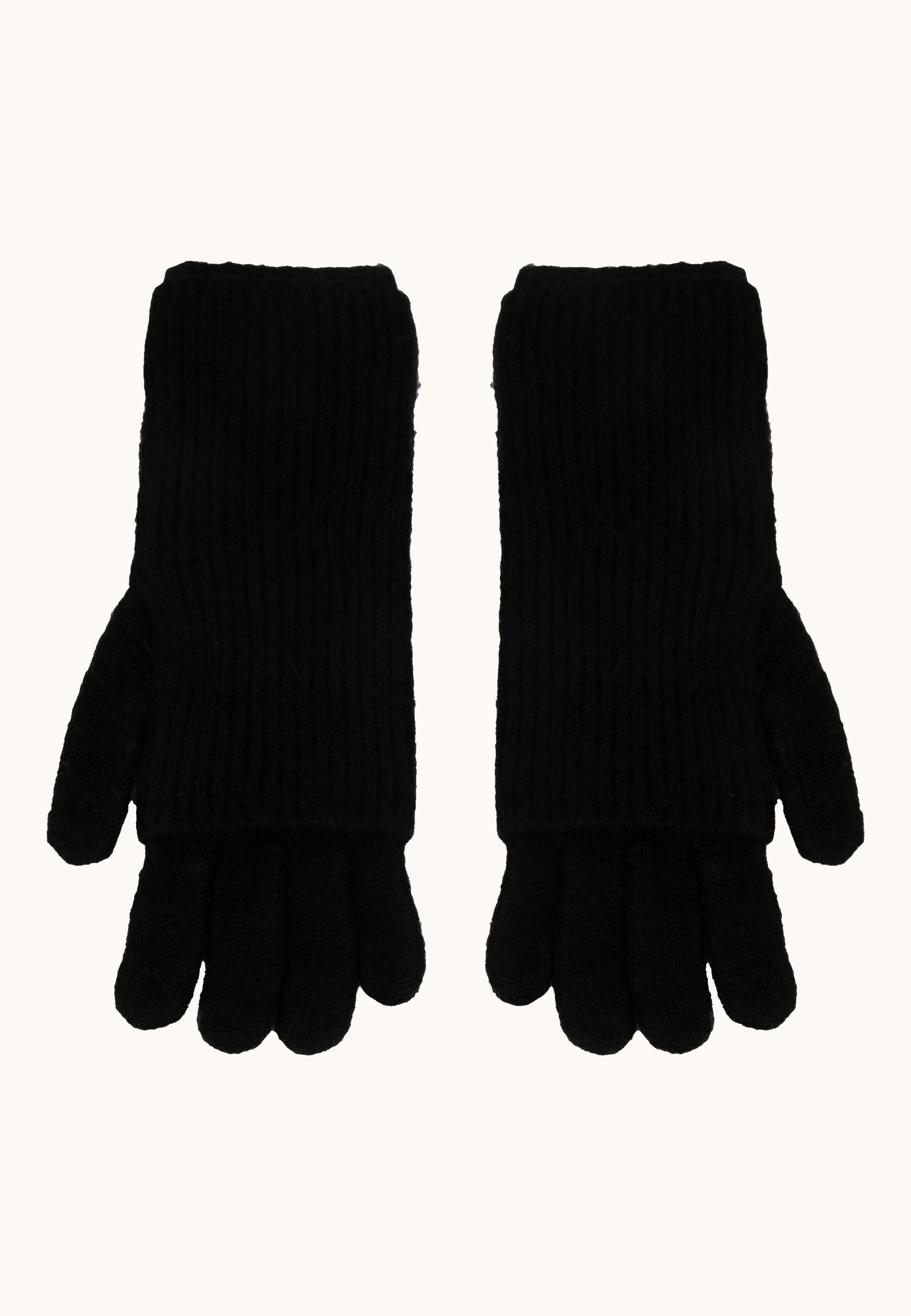 Wool gloves in black with insulator image 2
