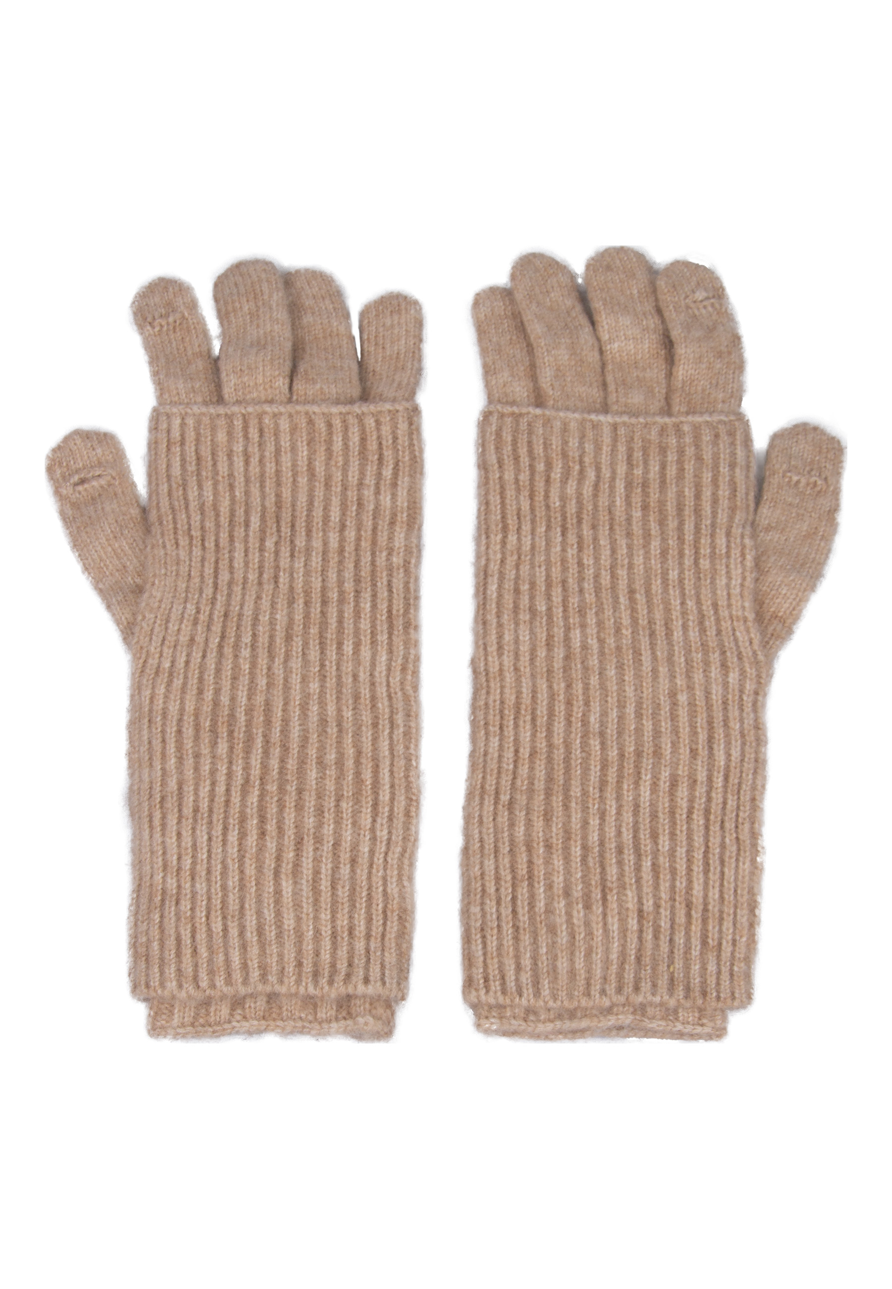 Wool gloves in beige color with insulator image 1