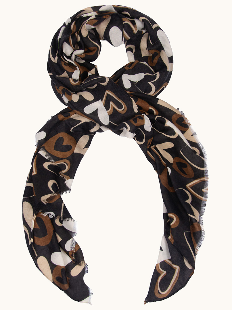 Warm red scarf with short fringes, 80x200 cm image 1