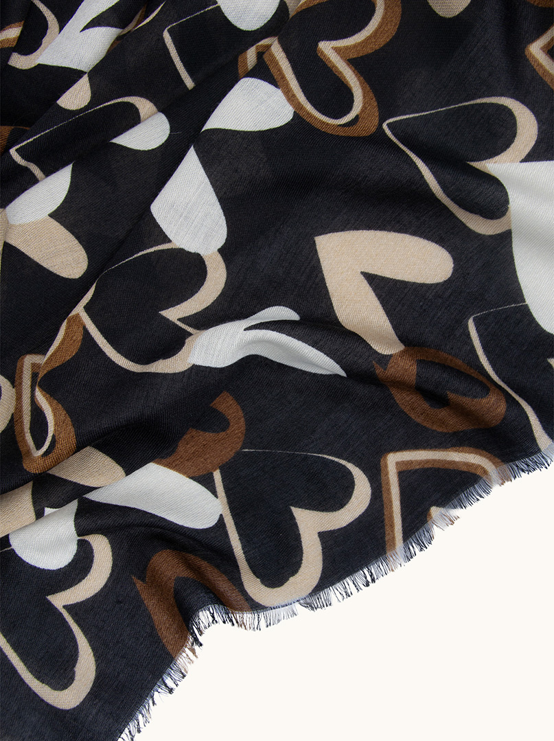 Warm red scarf with short fringes, 80x200 cm image 4