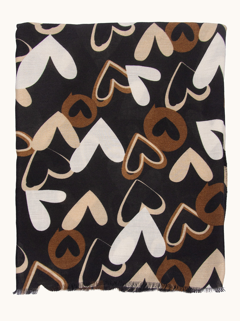 Warm red scarf with short fringes, 80x200 cm image 2